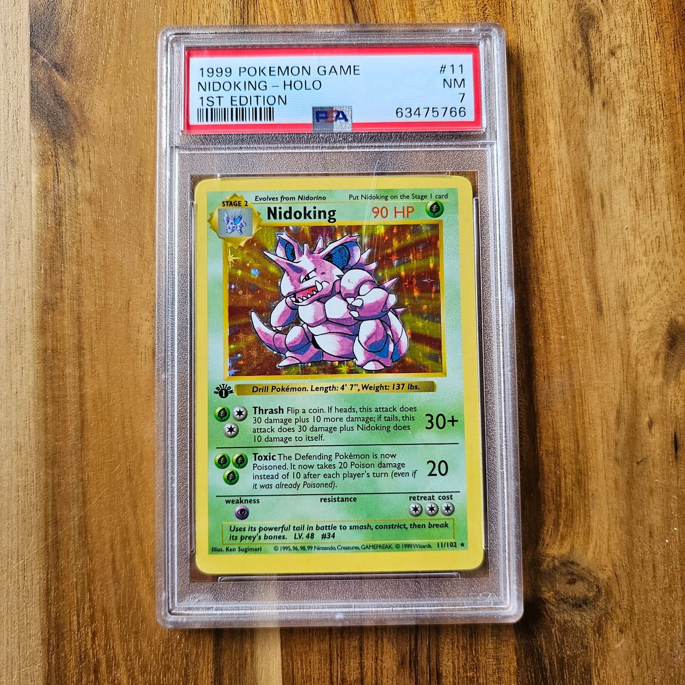 Pokémon Carte collezionabili: Pokemon - Nidoking - PSA 7 - 1 Edition - Shadowless Base Set – Usato da Alpnach Dorf venduto da FrankyFranks