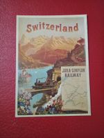 Plakatkarte Affiche Eisenbahn Jura- Simplon
