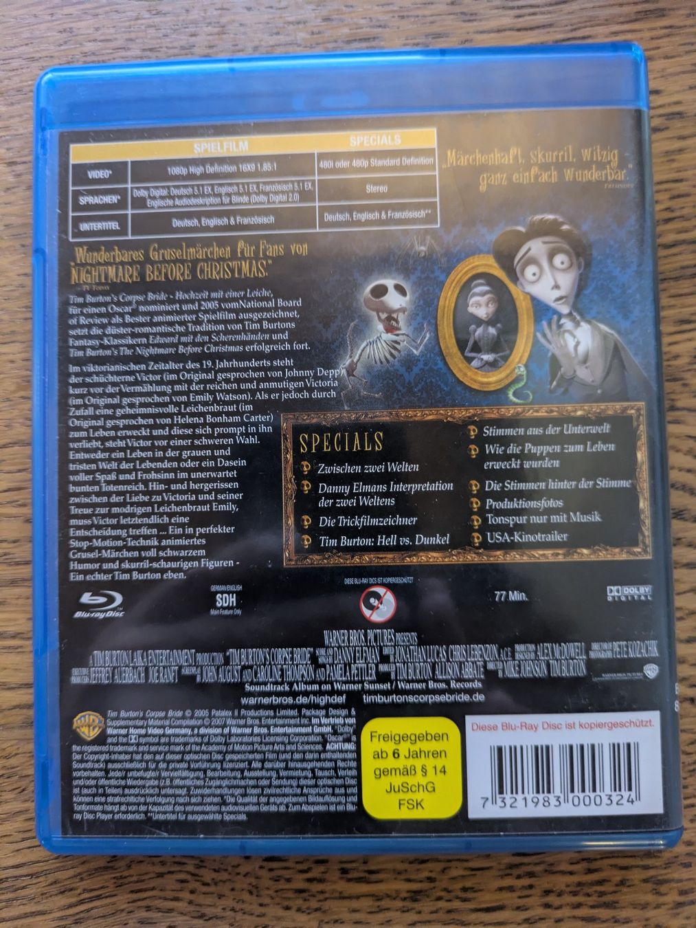 Tous les DVDs: Corpse Bride - Hochzeit mit einer Leiche [Blu-ray] – D'occasion à Männedorf par Pacer19 1