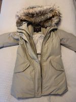 Woolrich Wintermantel in beige mit Echtpelz