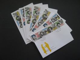 1997 Nr. 929-932 7 verschiedene FDC mit zusammenhängenden