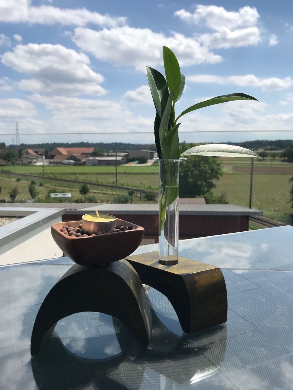 Portacandele: Vase & Kerzenhalter Symbol der 5 Elemente Handmade – Usato da niederbipp venduto da Esbenz