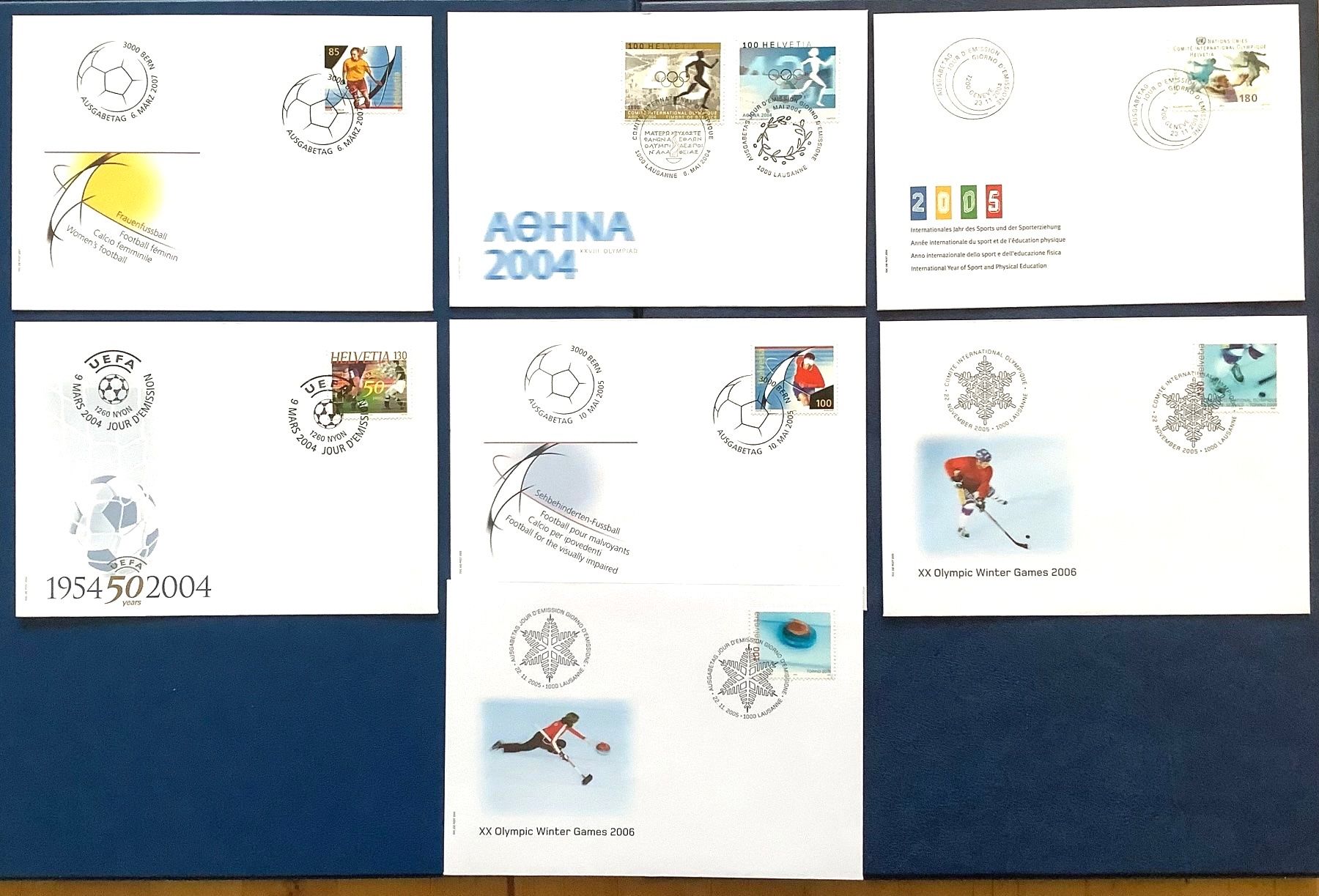Tutti i francobolli: 2004-05 - Schweiz Div. FDC Sport – Nuovo (secondo la descrizione) da Liestal venduto da Pep3