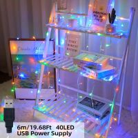 6m LED farbige Lichterkette USB Weihnachten Party Deko
