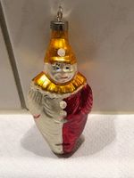 Älterer Weihnachtsschmuck, kleiner Clown aus Glas