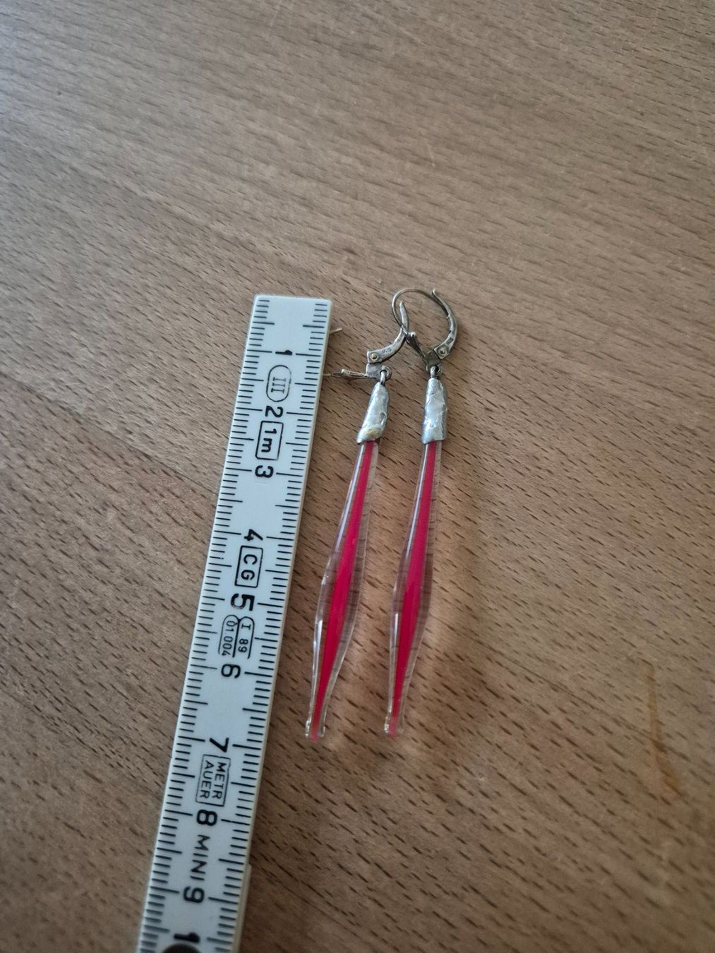 Ohrringe & -stecker: Ohrringe Lang Rot Glas mit Silberverschluss – Gebraucht aus Chur von polly07 1