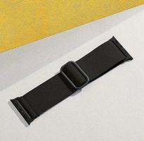 Atmungsaktives Nylon Sportarmband Apple Watch Schwarz