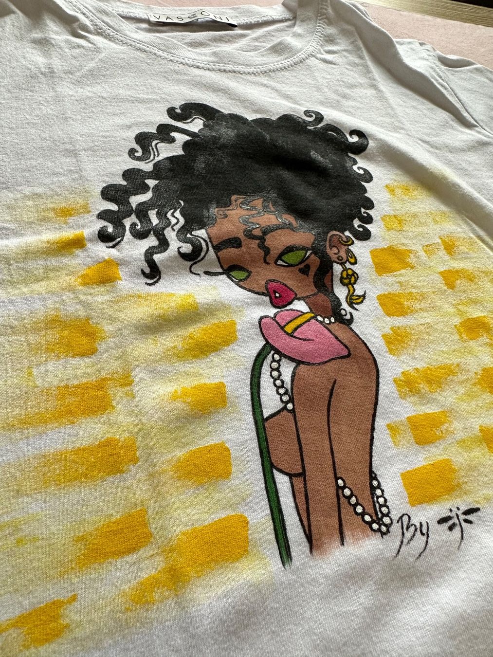 T-shirt: T-shirt hand made – Nuovo (secondo la descrizione) da Schaffhausen venduto da Nadiuna 4