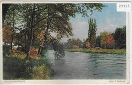 Flusslandschaft - Litho