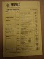 Prospekt Preisliste Renault 1968 mit Dauphine Gordini usw.