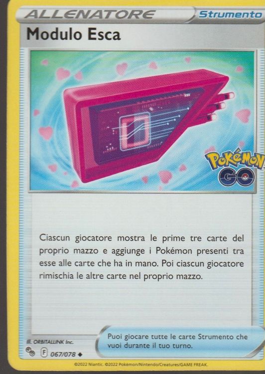 TCG POKEMON Pokemon Go PGO 067 / 078 MODULO ESCA Italiano (Neu (gemäss ...