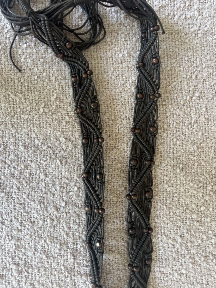 Cinture: Macrame belt dark browns with beads new – Nuovo (secondo la descrizione) da Zürich venduto da the_hwh7