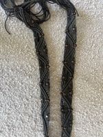 Macrame belt dark browns with beads new