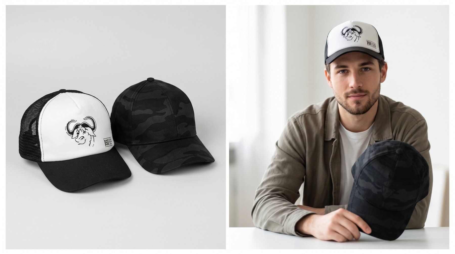 Chapeaux, bonnets & casquettes: Trucker-Caps im 2er-Set – D'occasion à Alterswil FR par jab_796w