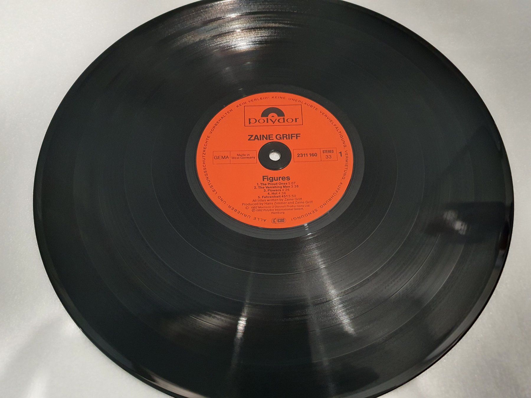 Dischi in vinile: Zaine Griff – Figures – Usato da Uster venduto da Vinyl-Leidenschaft 3