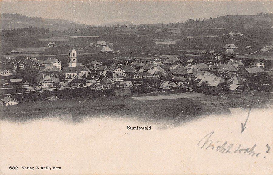 Ansichtskarten: Sumiswald, gelaufen 1908 – Gebraucht aus Frauenfeld von POML