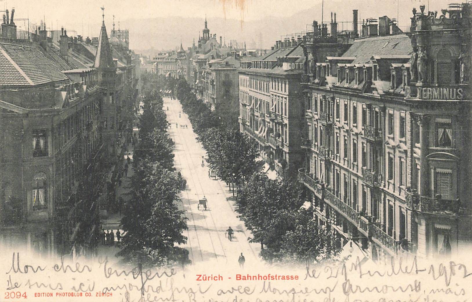 Ansichtskarten: Zurich Bahnhof strasse – Gebraucht aus Biasca von Blenio71
