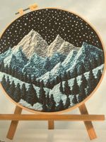 DIY-Stickerei-Set-Schneeberg-Geschenk-Dekoration-Sticken