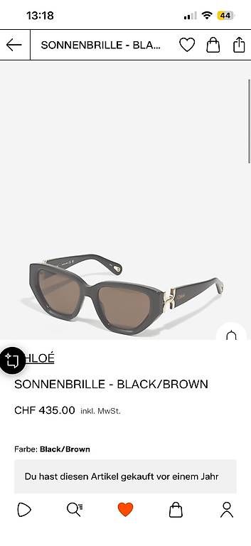Lunettes & Verres: Chloé Sonnenbrille schwarz – D'occasion à Winterthur par des_7snw 1