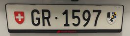 Autokontrollschild / Nummer GR 1597