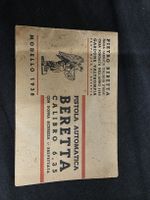 Beretta 6.35 Original Anleitung/Manual von 1938 Rarität!