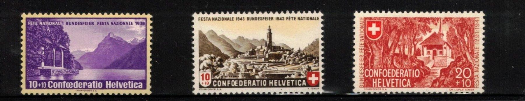 Alle Briefmarken: Pro Patria ZNr. 1 + 14 + 20 *** – Neu (gemäss Beschreibung) aus Rheinau von loxis