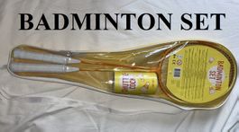 2x Badminton Set NEU Jeu de Volant 4x Schläger 4x Federball