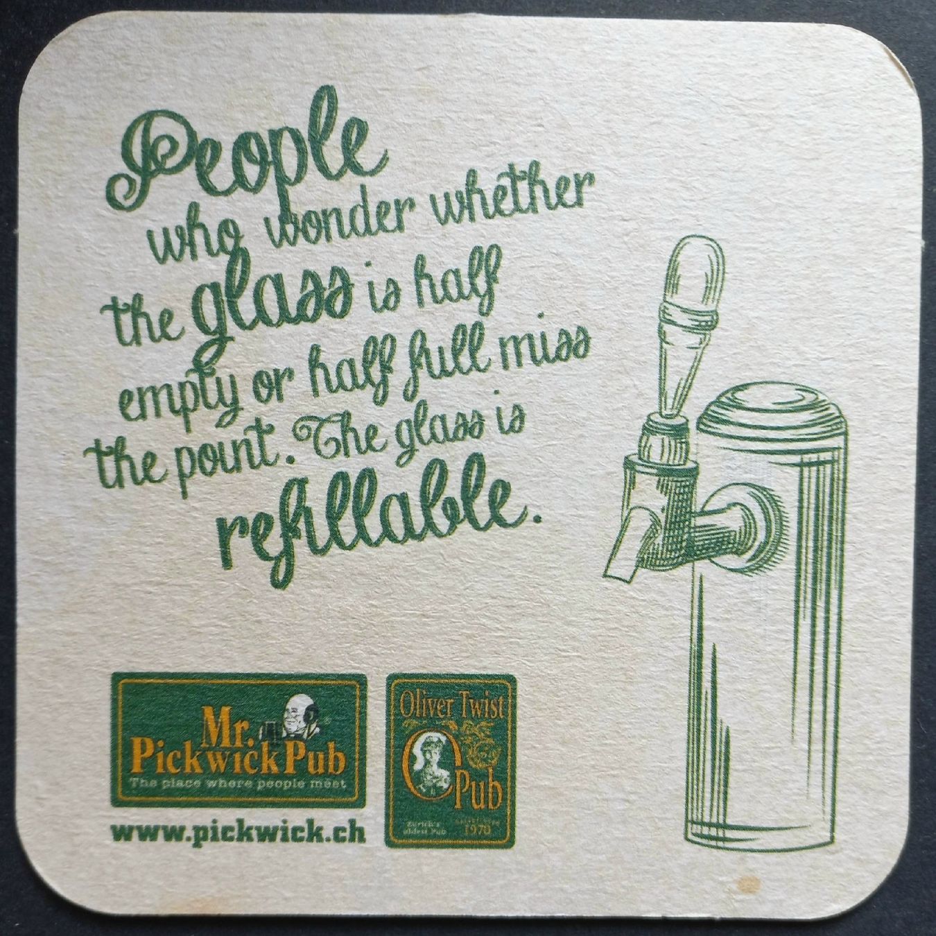 Untersetzer: Bierdeckel - Mr. Pickwick Pub - CH – Gebraucht aus Niederuzwil von lubimaja
