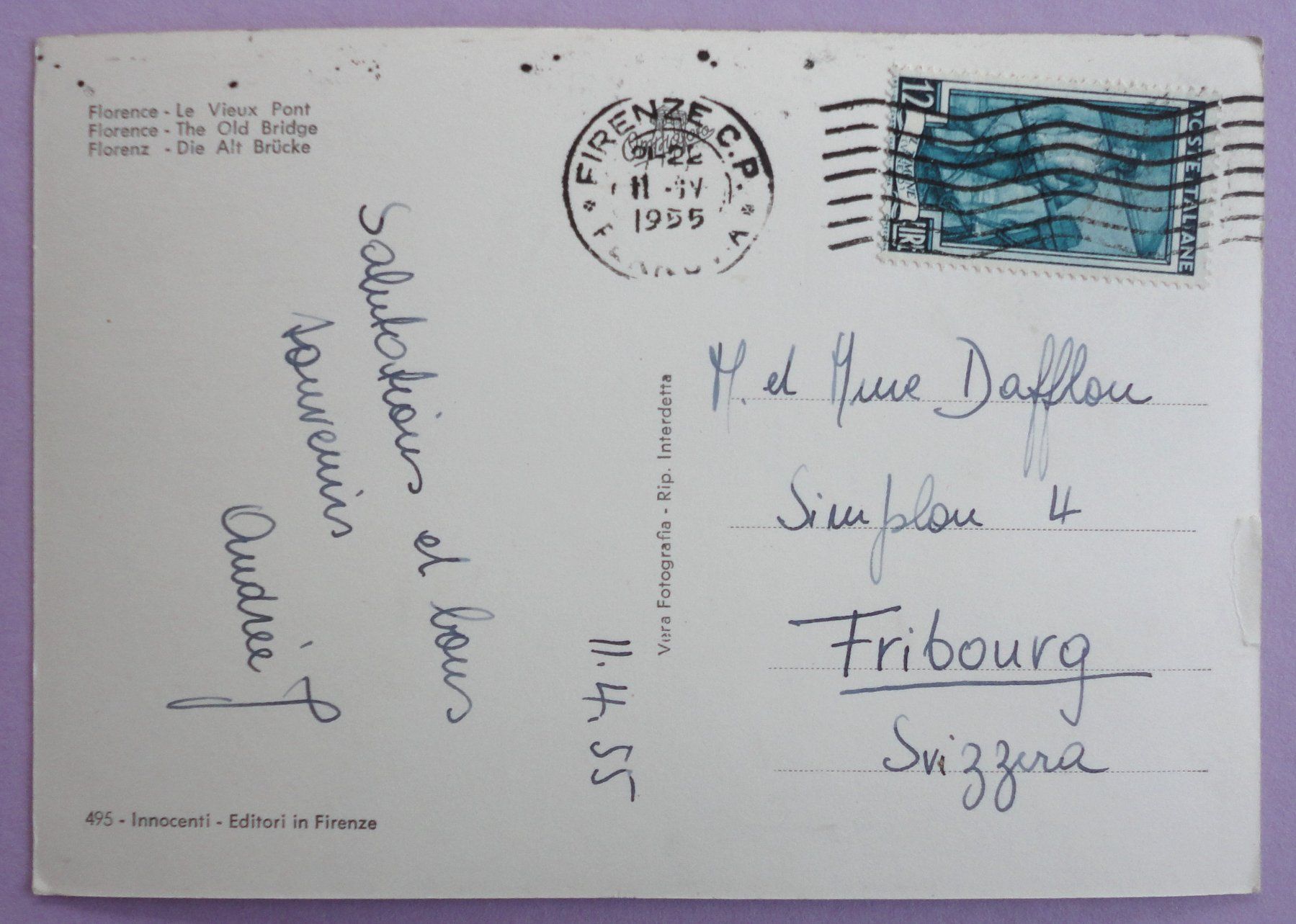 Cartes postales: Firenze - Ponte Vecchio – D'occasion à Fétigny par Billy2miny 1