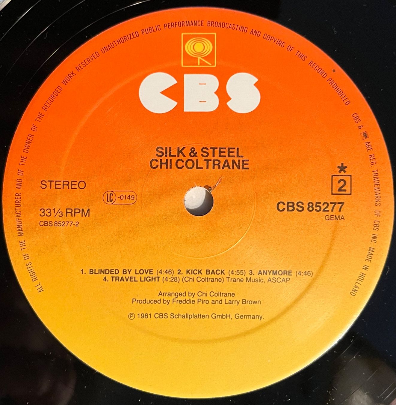 Vinyles: CHI COLTRANE - SILK & STEEL - 33 Tours – D'occasion à Bussigny par vinyl-pas-cher 3