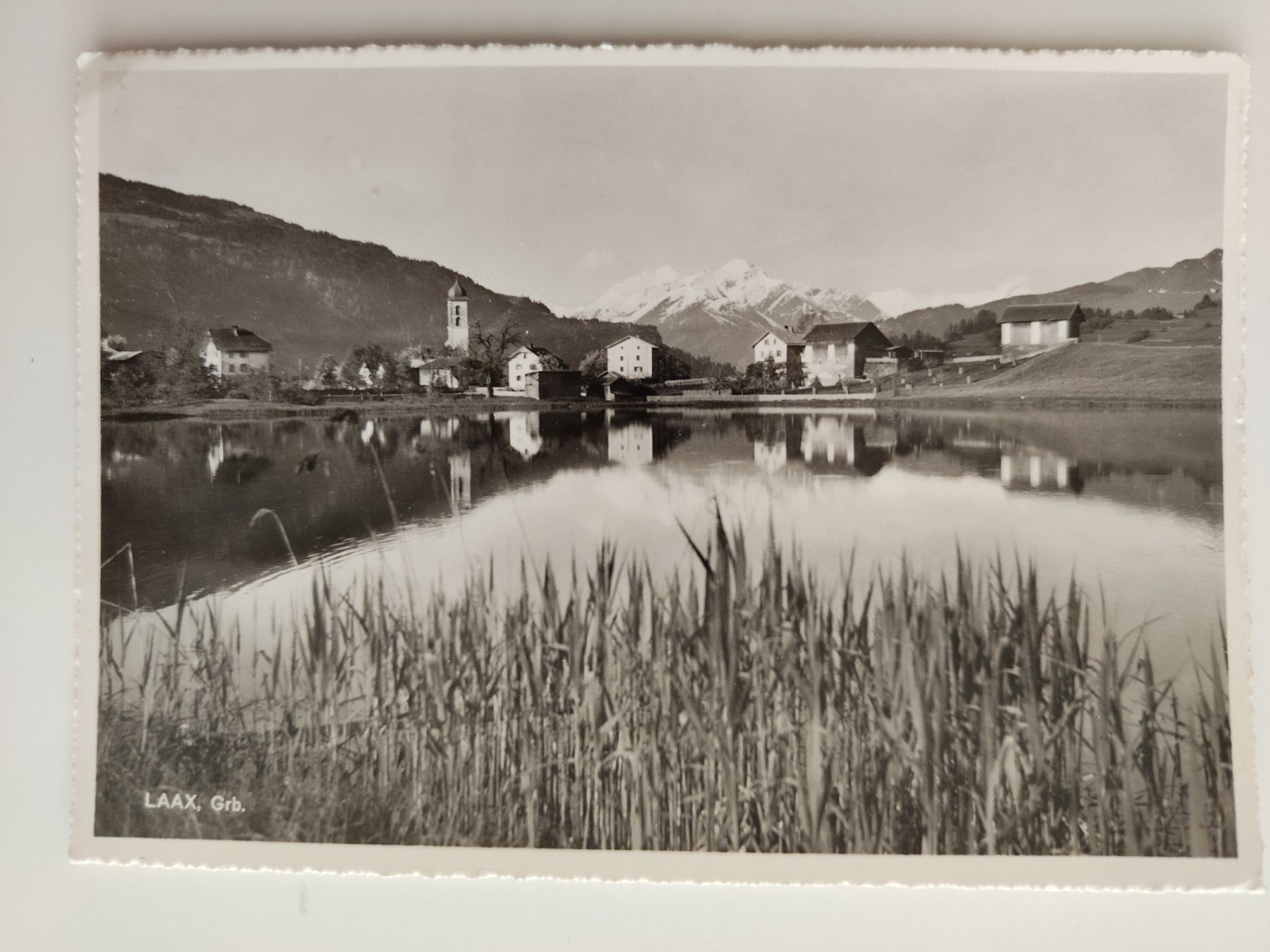 Cartoline postali: Laax mit See dat. 1960 – Usato da Ohmstal venduto da Lebensfreude05