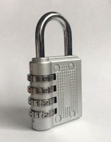 Zahlenschloss Vorhängeschloss Keller Lock Türe Silber Silver