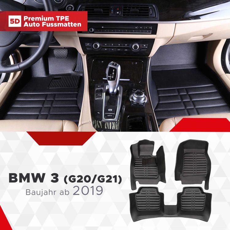5D Premium Auto Fussmatten für BMW-3 (G20/G21) ab 2019