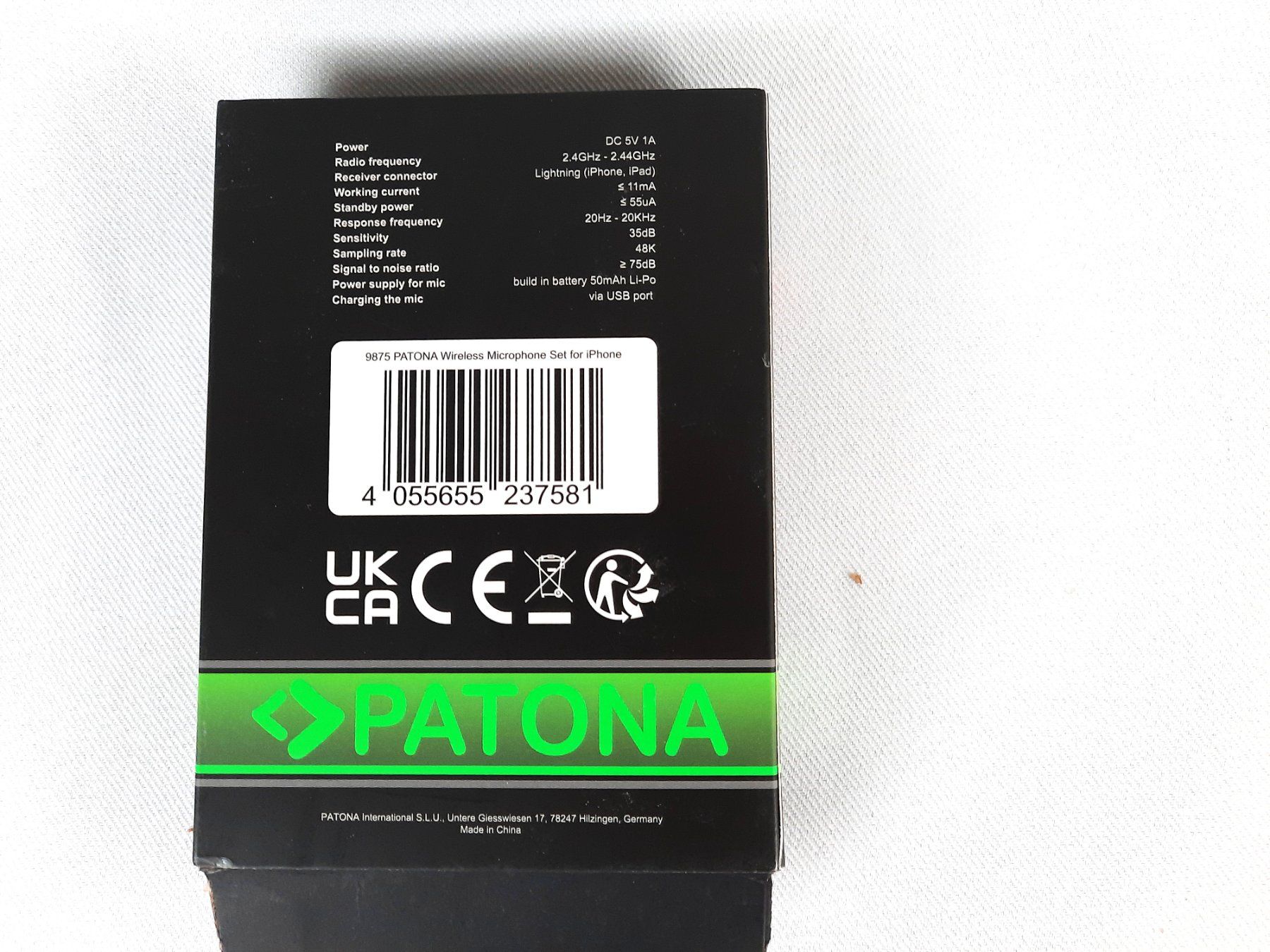 Microphones: PATONA Wireless Microphone Set for iPhone – Neuf (Voir description) à Beinwil am See par Restwert_Beinwil 2