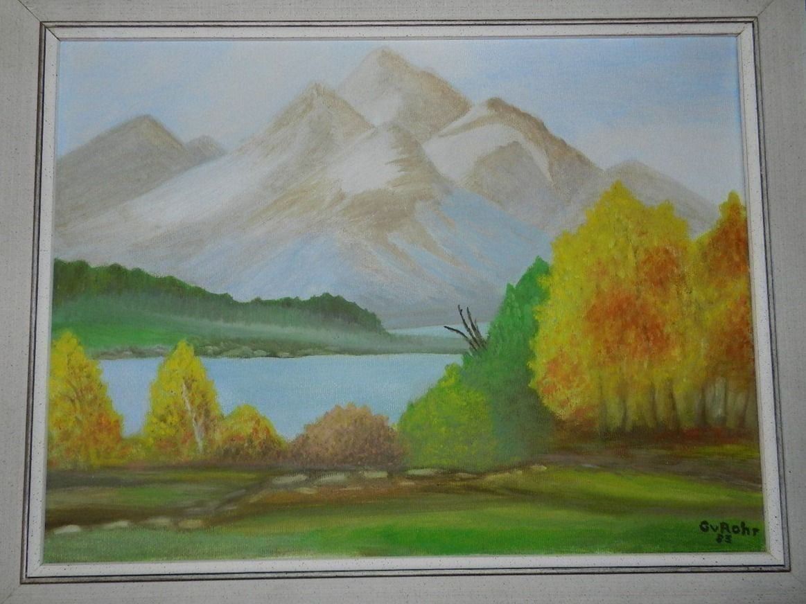 Gemälde: Landschaft Bild mit Gv Rohr 1983er – Gebraucht aus Emmenbrücke von Ulisse-22