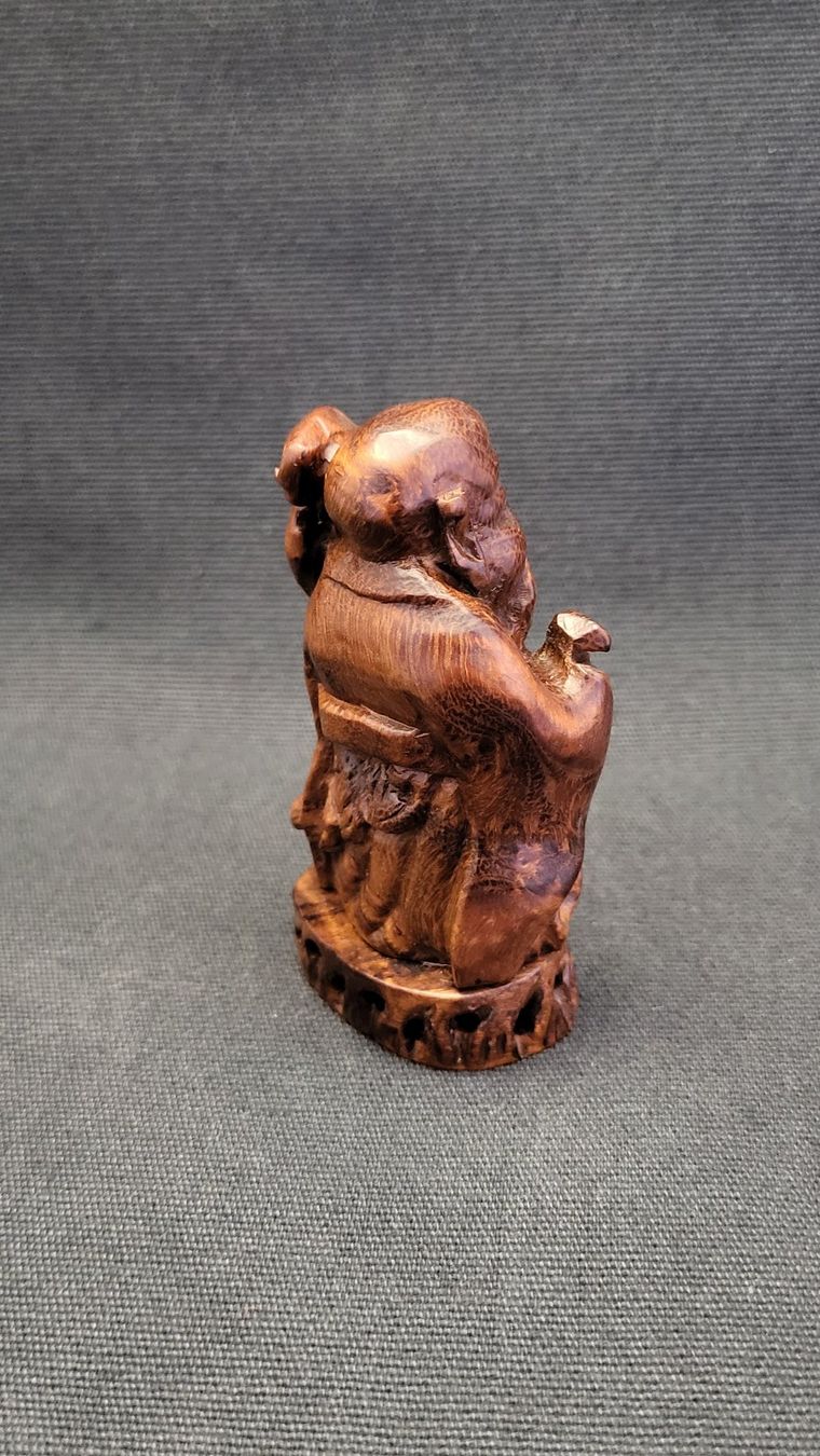 Figuren: Holz-Schnitzerei BUDDHA /Netsuke – Gebraucht aus Basel von spinne02 3