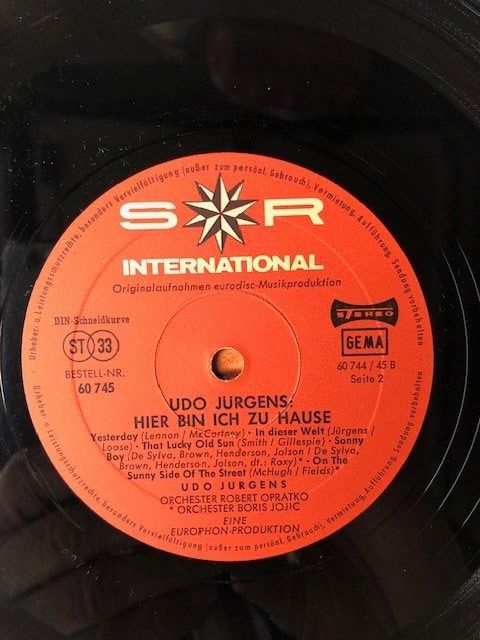 Dischi in vinile: Udo Jürgens – Usato da Aarwangen venduto da Jukebox3 9