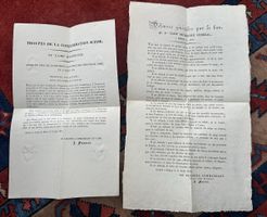 2 Original Militärbefehle 1830 Bière – J. Forrer – Schweiz