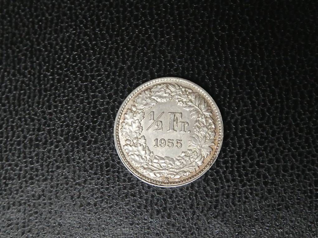 Alle Münzen: 50 Rp. Silbermünze 1955 – Gebraucht aus Andelfingen von Annegret06