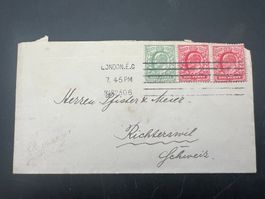Uralt Brief 1906 London-Schweiz   (G938)
