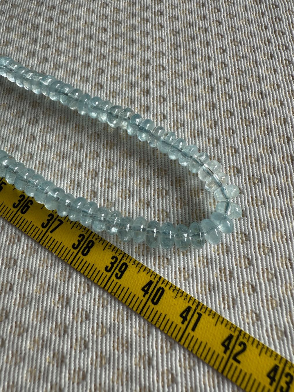 Catenine: Collier de perles en aigue-marine - 82cm – Usato da Sion venduto da accroshoes 8