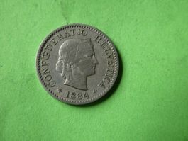 Schweiz 1884, 5 Rappen