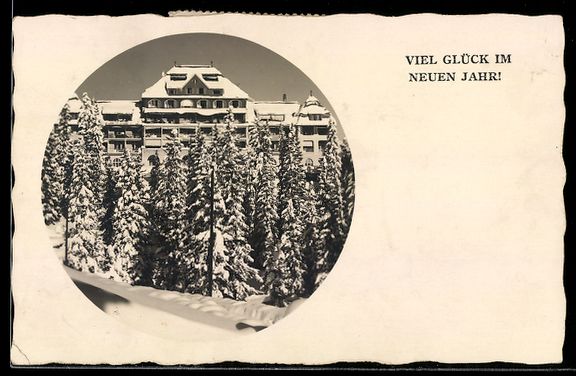 Cartoline postali: Arosa, Waldsanatorium mit Neujahrsgruss – Usato da Berlin venduto da bartko-reher