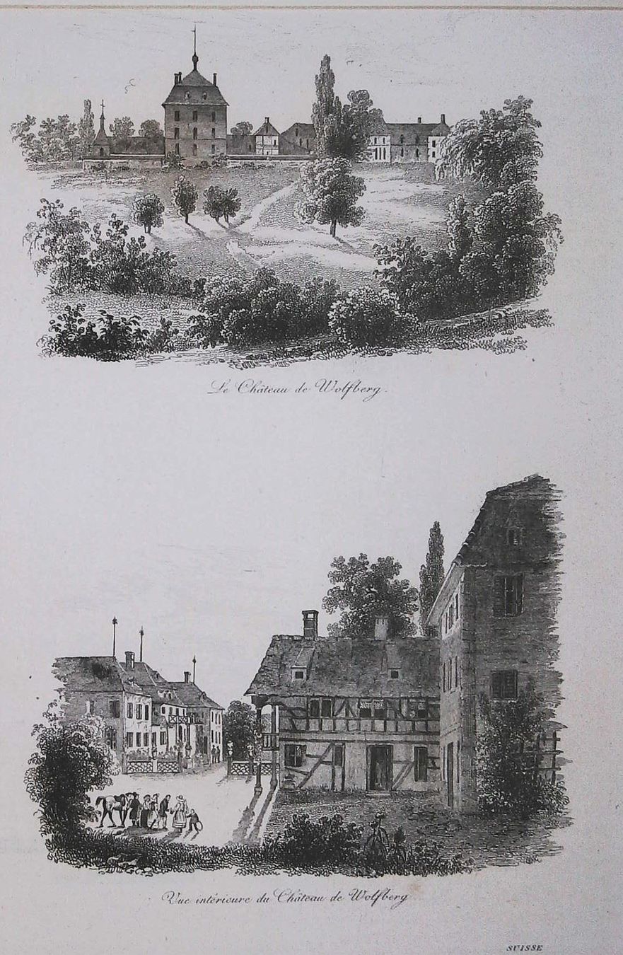 Incisioni: Wolfsberg 2 Stahlstiche 1835 – Usato da Rafz venduto da Helvet32