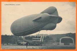 LUFTSCHIFFSTATION in Luzern 1928 - gelaufen nach Zürich