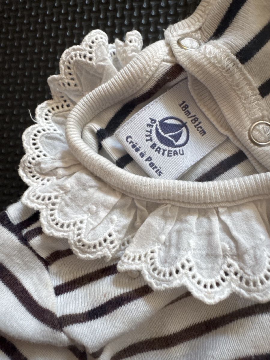 Petit Bateau Camicette, T-shirt & Top: Petit Bateau Langarmtop Spitze & Puffärmel | 18M – Usato da Zumikon venduto da pobeda.london 2