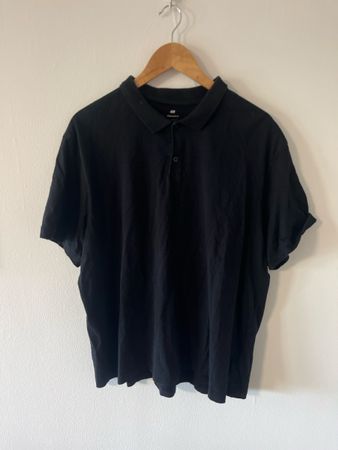 Polo H&M noir XL regular fit 