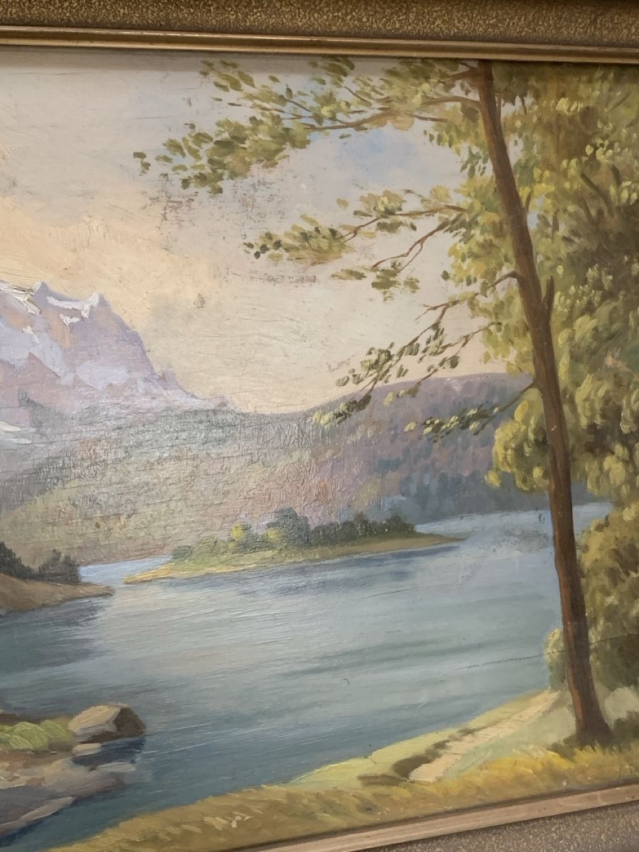 Dipinti: Bergsee unleserlich signiert – Usato da Wolfhalden venduto da SecondAntique 1