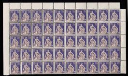 1924, Helvetia Nr.162 im Schalter-Bogen **, Kat. 4'500.-