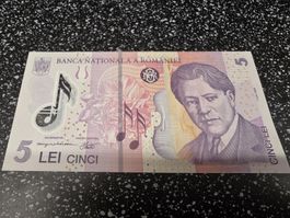 5 Lei Rumänien 2005 Banknote 
